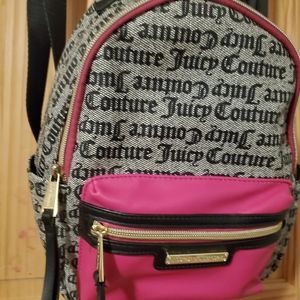 Authentic Juicy Couture Mini Fashion Backpack with Leather straps